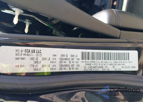 2015 Dodge Durango Sxt from USA, damaged, VIN 1C4RDJAG9FC240698